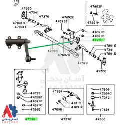 سه راهی جعبه فرمان میتسوبیشی پاجرو92 و گروه بهمن / MB831042