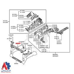دیاق جا قفل کاپوت میتسوبیشی اوتلندر / 5256B735