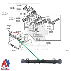 دیاق جا قفل کاپوت میتسوبیشی اوتلندر / 5256B735