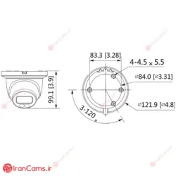 دوربین مداربسته IP دام 4 مگاپیکسلی داهوا DH-IPC-HDW3449TMP-AS-LED - فروشگاه اینترنتی ایرانکمز