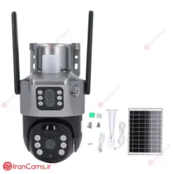 دوربین مینی اسپید دام خورشیدی سیمکارتی 3 لنز 5 مگاپیکسل V380