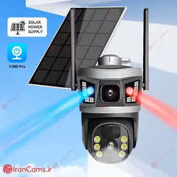 قیمت دوربین سیم کارتی خورشیدی 2 لنز V380 PRO مدل VSC99-4G
