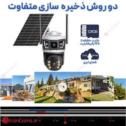 قیمت دوربین سیم کارتی خورشیدی 2 لنز V380 PRO مدل VSC99-4G