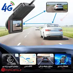 خرید و قیمت دوربین ثبت وقایع خودرو سیم کارتی 2 لنز مدل K18