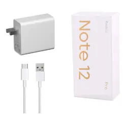 شارژر دیواری فست شارژ Xiaomi Redmi Note 12 Pro / Note 11E Pro MDY-12-EF 6.2A QC3.0 PD 67W سرجعبه + کابل تایپ سی و جعبه گوشی