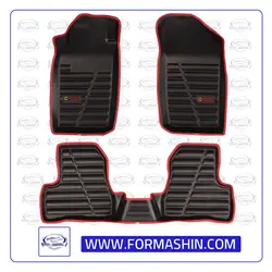 کفپوش سه بعدی پژو 206 صندوقدار نوار قرمز مدل گیلان