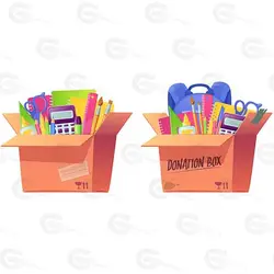 وکتور مجموعه لوازم التحریر و مدرسه کد 054