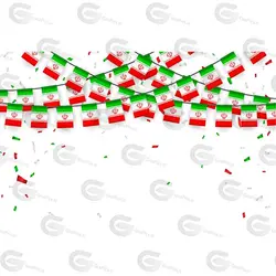 وکتور ریسه پرچم ایران کد 274