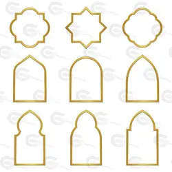 وکتور مجموعه کادر اسلیمی کد 160