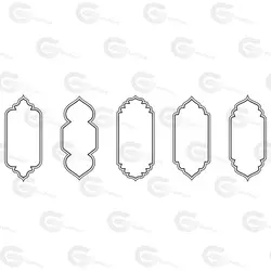 وکتور مجموعه کادر اسلیمی کد 153
