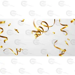 وکتور اسپارکل و روبان جشن طلایی کد 142