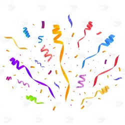 وکتور اسپارکل و روبان جشن کد 129