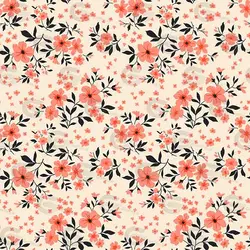 وکتور پترن طرح گل و برگ کد 047