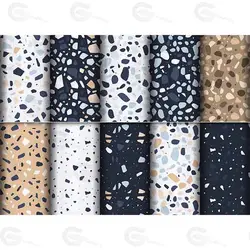 وکتور مجموعه طرح  پترن سنگ و موزاییک کد 025