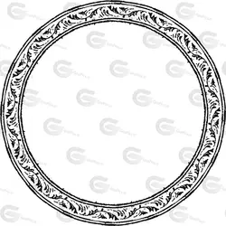 وکتور کادر اسلیمی دایره چاپ سنگی کد 378