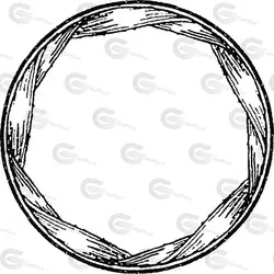 وکتور کادر اسلیمی دایره چاپ سنگی کد 374