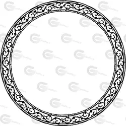 وکتور کادر اسلیمی دایره چاپ سنگی کد 371