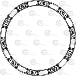 وکتور کادر اسلیمی دایره چاپ سنگی کد 367