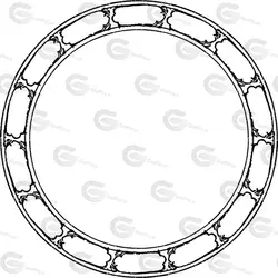 وکتور کادر اسلیمی دایره چاپ سنگی کد 369