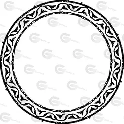 وکتور کادر اسلیمی دایره چاپ سنگی کد 366