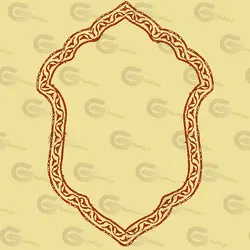 کادر اسلیمی موتیف طرح چاپ سنگی کد 06