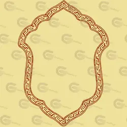 کادر اسلیمی موتیف طرح چاپ سنگی کد 03