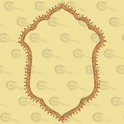 کادر اسلیمی موتیف طرح چاپ سنگی کد 04