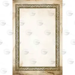 کادر اسلیمی مستطیل طرح چاپ سنگی کد 024