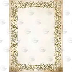 کادر اسلیمی مستطیل طرح چاپ سنگی کد 019