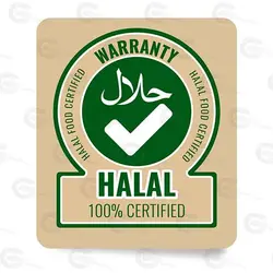 وکتور برچسب حلال مواد غذایی کد 034