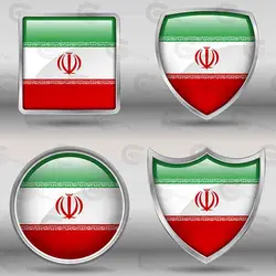وکتور مجموعه وکتور پرچم ساخت ایران کد 030