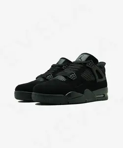 کتونی ورزشی نایک ایر جردن 4 بلک کت Nike Air Jordan 4 Black Cat