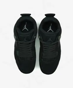 کتونی ورزشی نایک ایر جردن 4 بلک کت Nike Air Jordan 4 Black Cat
