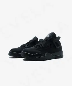 کتونی ورزشی نایک ایر جردن 4 بلک کت Nike Air Jordan 4 Black Cat