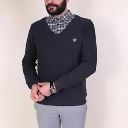 پلیور سلانیک یقه چهارخانه