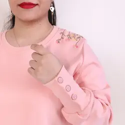 بلوز آستین دکمه دار همتا