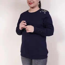 بلوز گلدوزی آستین دکمه دار طناز