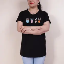 تیشرت یقه هفت کاکتوس