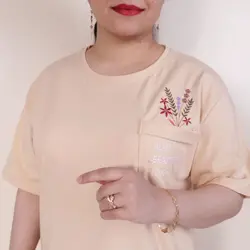 تیشرت جیب گلدوزی love