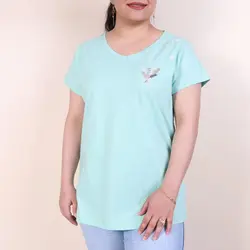 تیشرت گلدوزی قلب و گل