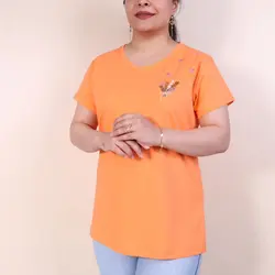 تیشرت گلدوزی قلب و گل