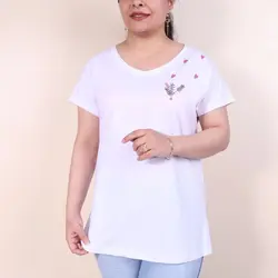 تیشرت گلدوزی قلب و گل