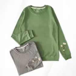 بلوز آستین گلدوزی بابونه