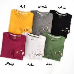 بلوز آستین گلدوزی بابونه