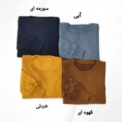 بلوز بافت گیپور دار