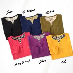 بلوز زنانه سه دکمه جیبدار