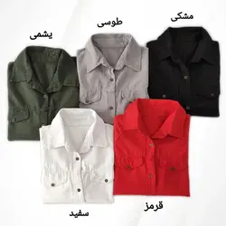 مانتو کتان  بغل زیپ