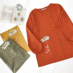 تونیک گلدوزی طرح گل بابونه