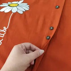 تونیک گلدوزی طرح گل بابونه