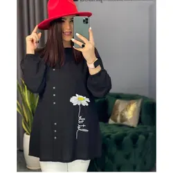 تونیک گلدوزی طرح گل بابونه